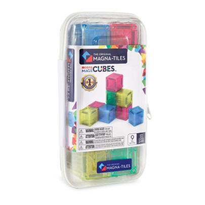 Magnetická stavebnice microMAGS Cubes 9 dílků Magna-Tiles