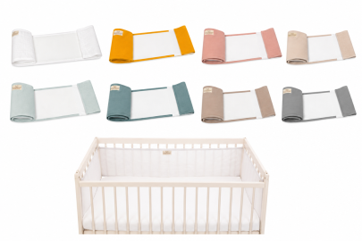 Mušelínový mantinel do postýlky Bump Air 180 x 30 cm Babymatex
