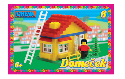 Stavebnice Cheva 6 Domeček plast 86 ks v krabici