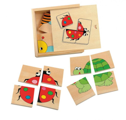 Minipuzzle Beruška v dř. krabičce