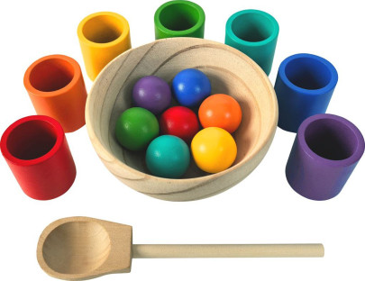 Duhové kuličky a kalíšky 7 barev 2Kids Toys 