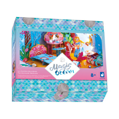 Kreativní sada DIY Vyrob si sám 3D Ložnice mořské panny Magický oceán Atelier Janod
