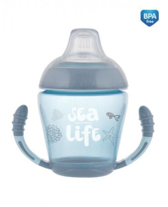 Nevylévací hrníček se silikonovým ventilem 230 ml Sea Life