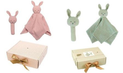 Dárková sada s chrastítkem Bunny Jabadabado