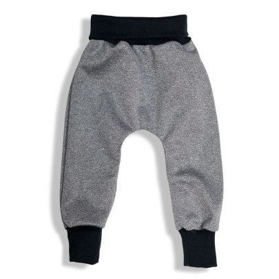 Dětské softshellové kalhoty Černý melír - černé Esito 