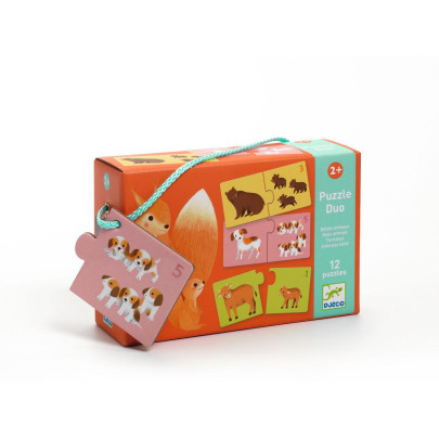 Djeco Duo puzzle Počítání se zvířátky
