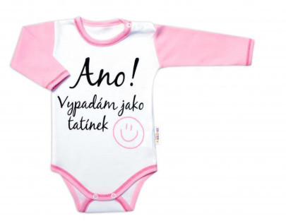 Body dlouhý rukáv s vtipným textem Ano! Vypadám jako tatínek, holka Baby Nellys