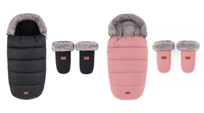 Set zimní fusak Comfy 4v1 + rukavice na kočárek Petite & Mars