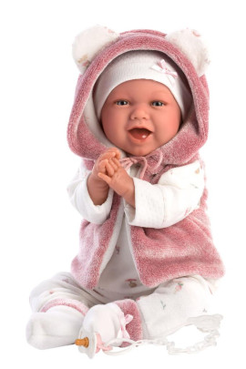 New Born 74070 Llorens - realistické miminko se zvuky 42 cm