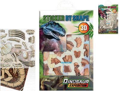 3D nálepky s dinosauřími motivy