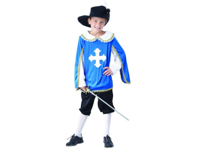 Kostým na karneval mušketýr, Vel. 130 - 140 cm