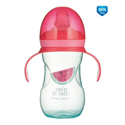 Tréninkový hrníček se silikonovým pítkem a úchyty So cool 270 ml