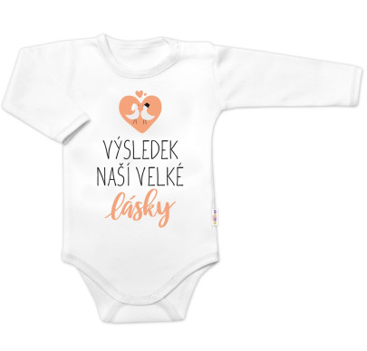 Body dlouhý rukáv, Výsledek naší velké lásky Baby Nellys, bílé