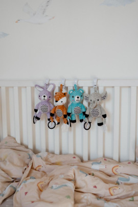 Chrastítko plyš 30 cm závěs na postýlku/kočárek 0 m+ babyted