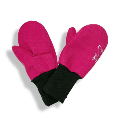 Zimní palcové rukavice softshell s beránkem Lamb Raspberry pink Esito