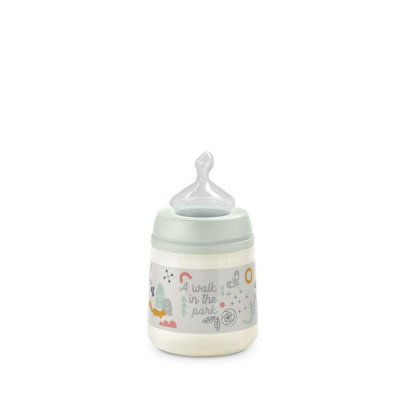 Kojenecká láhev Walk anatomická M silikon Suavinex 150 ml