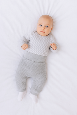 Zimní prošívané kalhoty buggy šedé Baby Service