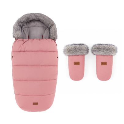 Set zimní fusak Comfy 4v1 + rukavice na kočárek Petite & Mars