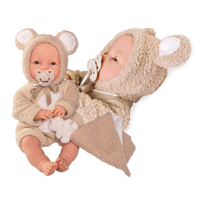 Mrkací miminko se zvuky a měkkým látkovým tělem 37 cm Bimba 14364 Antonio Juan