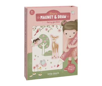 Knížka s magnety Rosa Fairy Garden Little Dutch