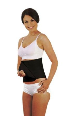 Stahovací pás Belly Binder organic - ČERNÝ