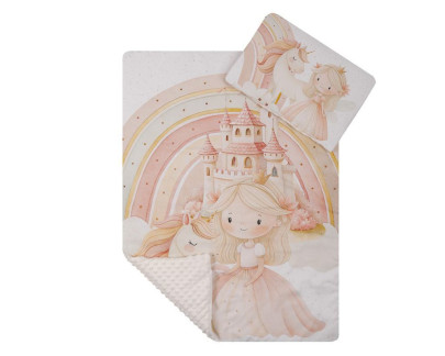 Komplet do postýlky Premium Minky 75x100 cm Princezny