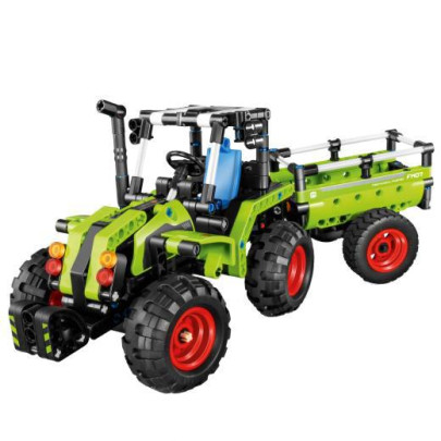 Stavebnice 2 v 1 traktor / traktor s valníkem  346 dílků iM.Master