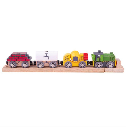 Dřevěný stavební vlak Bigjigs Rail