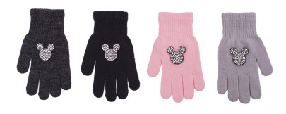 Zimní pletené rukavice prstové rukavice 9-13 let Mickey