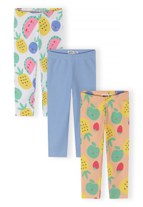 Dívčí capri legíny Ovoce 3pack Minoti