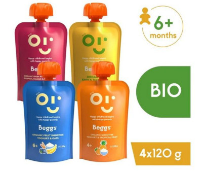 Beggs BIO Mix ovocných příkrmů (4× 120 g)