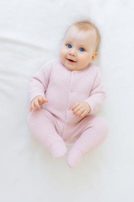 Prošívaná kombinéza růžová Baby Service