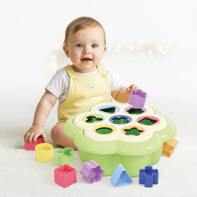 První vkládačka 16 ks PlayEco Daisy Shape Sorter Quercetti