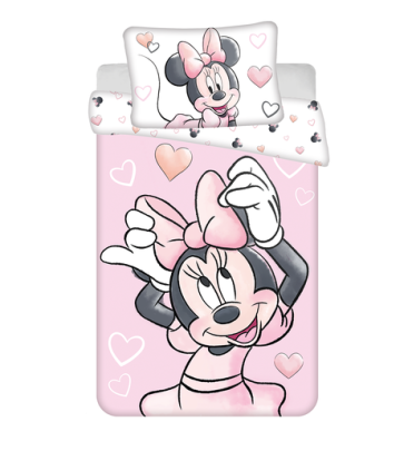 Povlečení do postýlky Minnie Blush Pink 100 x 135, 40 x 60 cm Jerry Fabrics