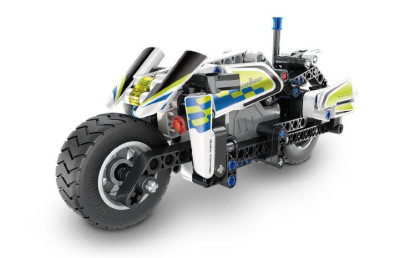 Stavebnice policejní motorka na zpětné natažení 193 dílků iM.Master