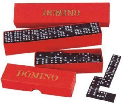 Domino 55 kamenů, dřevěné Detoa