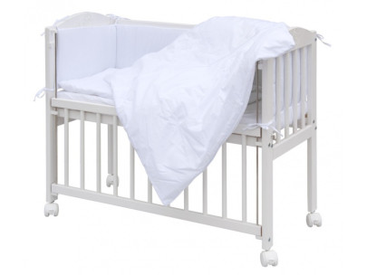 Souprava povlečení do postýlky Scarlett Baby 7dílná - Bílá