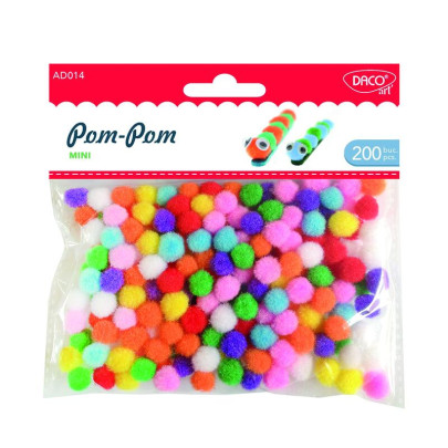 Bambulky mini barevný mix 200 ks