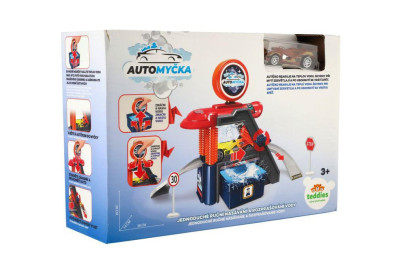 Automyčka + auto měnící barvu s doplňky 