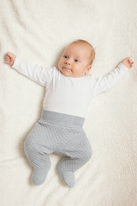 Prošívané polodupačky šedé Baby Service