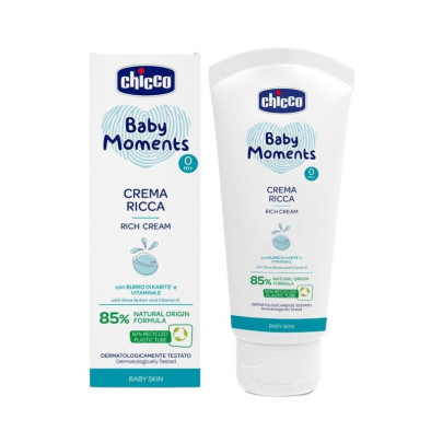 Krém vyživující Baby Moments 85% přírodních složek 100 ml, 0m+ Chicco
