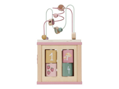 Kostka s aktivitami dřevěná Fairy Garden Little Dutch
