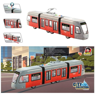 Tramvaj na setrvačník se světlem a zvukem