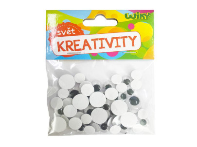 Oči pohyblivé mix velikostí, 60 ks