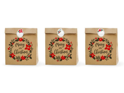 Taška dárková papírová "Merry Little Christmas" 3 ks 27 x 11 x 5 cm