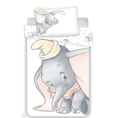Povlečení do postýlky Dumbo grey 100 x 135, 40 x 60 cm Jerry Fabrics