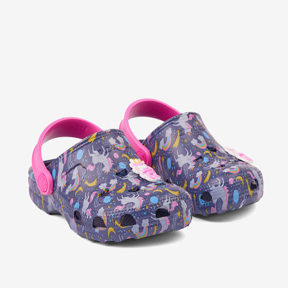 Dětské nazouváky clogsy modré Unicorn Little Frog Coqui