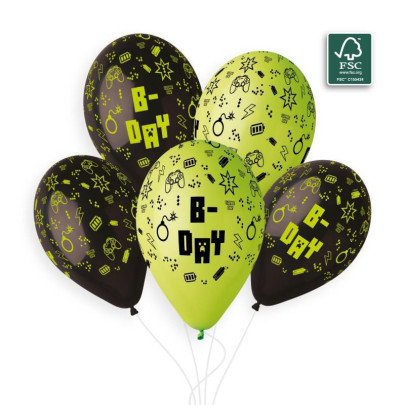 Balónek pastel 33 cm TNT B-day potisk 10 ks