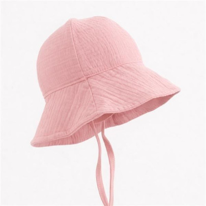 Kojenecký mušelínový klobouček pink New Baby