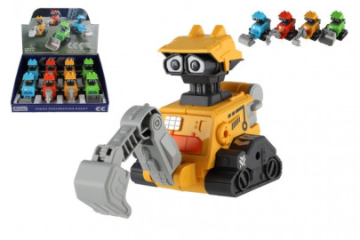 Robot vesmírný Zmáčkni a jeď plast 14 cm na setrvačník 